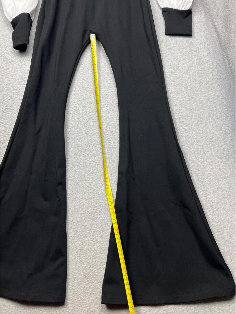 Retro Y2k 90's CariÑo Santo Flare Leg Jumpsuit Bodysuit Sz S Minimalist Simple - Picture 6 of 16